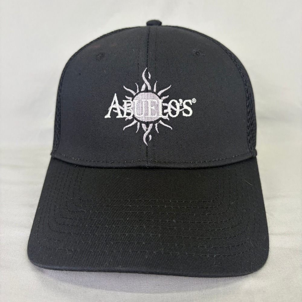 OC Abuelo's Trucker Hat Mens OSFM Black Embroidered Mesh Back Cap